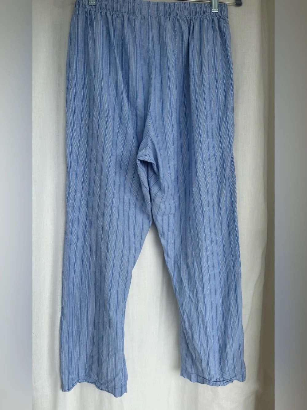 Ralph Lauren Blue Striped Cotton Lounge Pants Size L